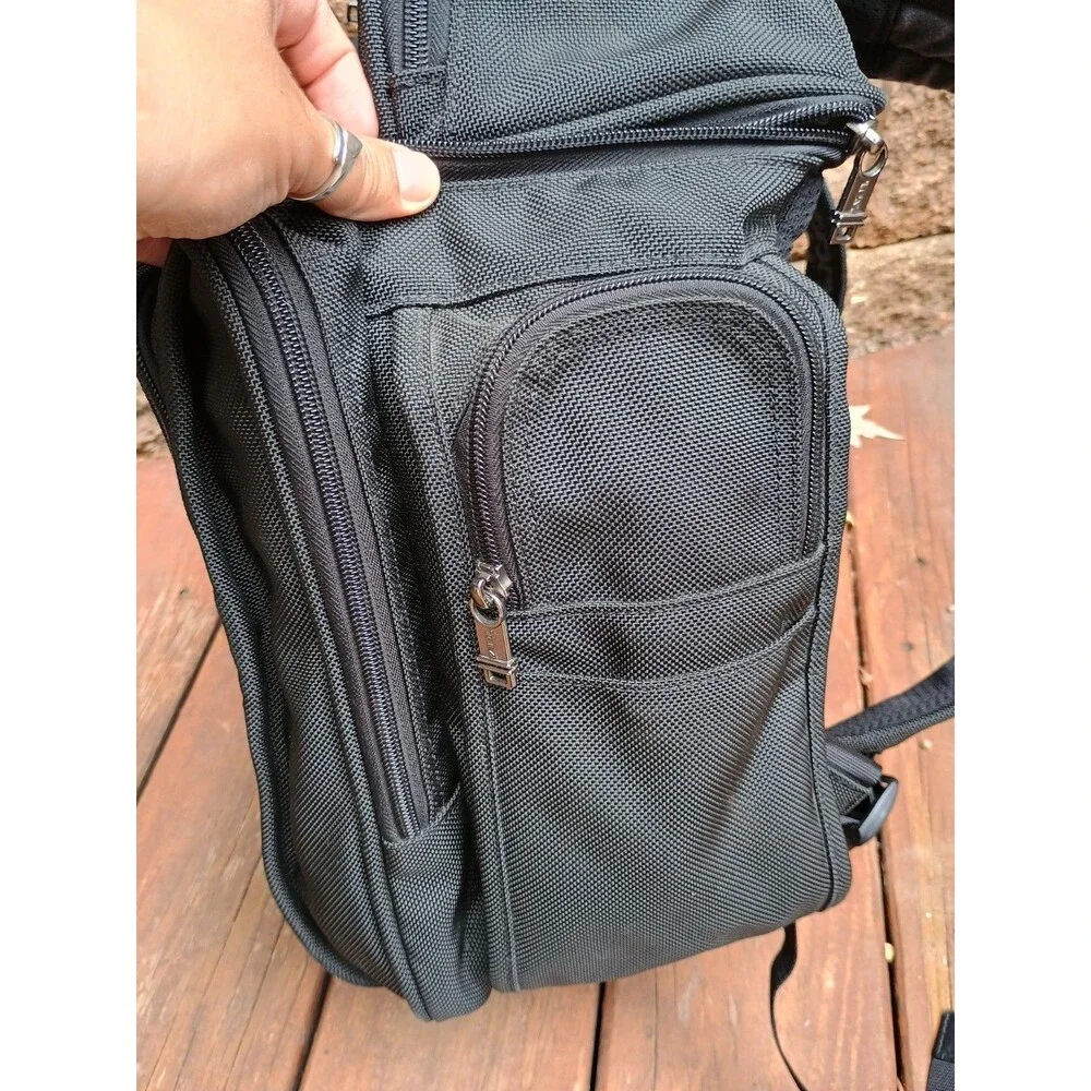 Tumi Black Ballistic Nylon Backpack Laptop Travel Commuter Bag Business
